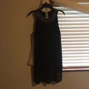 Short flowy black dress